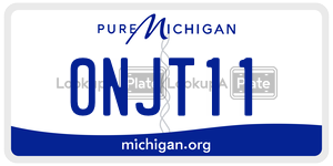 0NJT11  license plate in MI