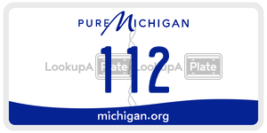 112 license plate in Michigan