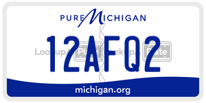12AFQ2  license plate in MI