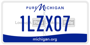 1LZX07  license plate in MI