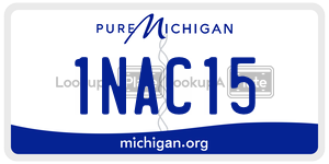 1NAC15 license plate in Michigan