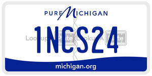 1NCS24  license plate in MI