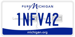 1NFV42  license plate in MI
