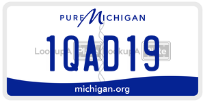1QAD19 license plate in Michigan