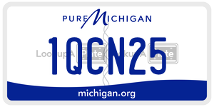 1QCN25  license plate in MI