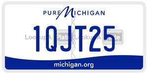 1QJT25  license plate in MI