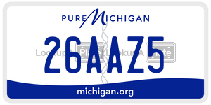 26AAZ5 license plate in Michigan