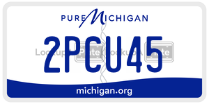 2PCU45 license plate in Michigan