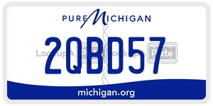 2QBD57 license plate in Michigan