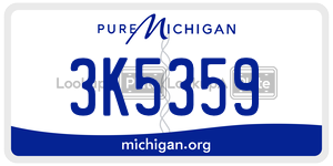 3K5359 license plate in Michigan
