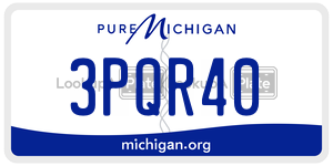 3PQR40 license plate in Michigan
