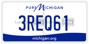 3REQ61  license plate in MI