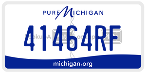 41464RF  license plate in MI