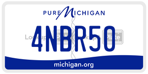 4NBR50 license plate in Michigan