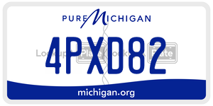 4PXD82  license plate in MI
