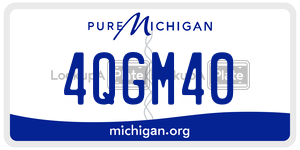 4QGM40 license plate in Michigan