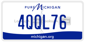 4QQL76 license plate in Michigan