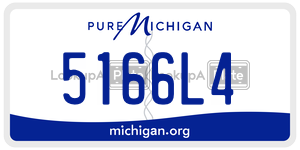 5166L4 license plate in Michigan