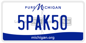 5PAK50 license plate in Michigan