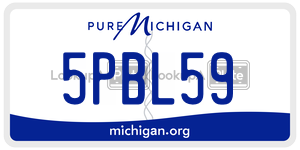 5PBL59  license plate in MI