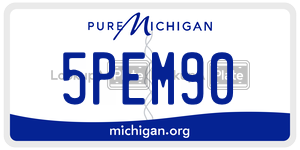 5PEM90  license plate in MI