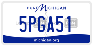 5PGA51 license plate in Michigan