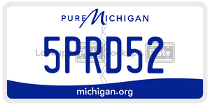 5PRD52  license plate in MI