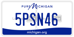 5PSN46  license plate in MI