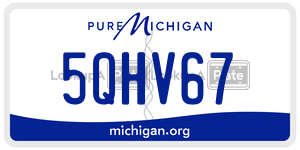 5QHV67 license plate in Michigan