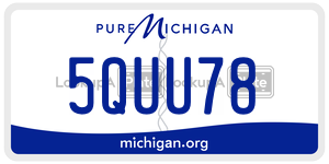 5QUU78  license plate in MI