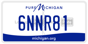 6NNR81 license plate in Michigan