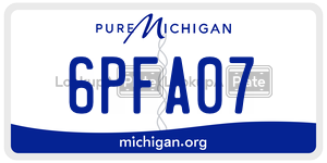 6PFA07 license plate in Michigan