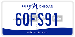6QFS91 license plate in Michigan