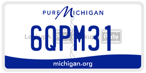 6QPM31 license plate in Michigan