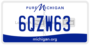 6QZW63  license plate in MI