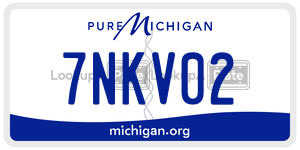 7NKV02 license plate in Michigan
