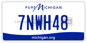 7NWH48  license plate in MI
