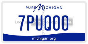 7PUQ00 license plate in Michigan