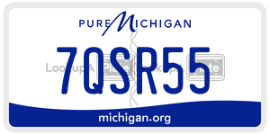 7QSR55 license plate in Michigan