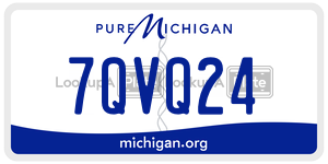 7QVQ24 license plate in Michigan
