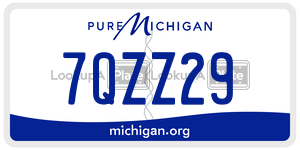 7QZZ29  license plate in MI