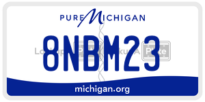 8NBM23 license plate in Michigan