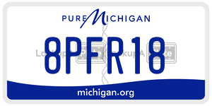 8PFR18 license plate in Michigan