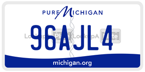96AJL4  license plate in MI