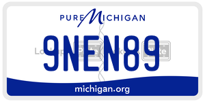 9NEN89  license plate in MI