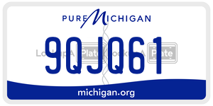 9QJQ61 license plate in Michigan
