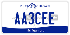 AA3CEE  license plate in MI
