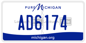 AD6174  license plate in MI