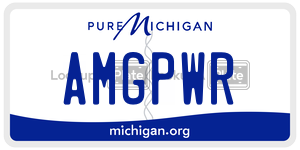 AMGPWR license plate in Michigan