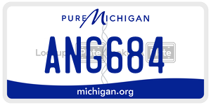 ANG684 license plate in Michigan